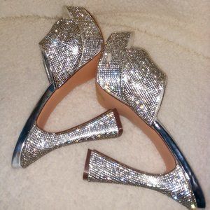 New Rhinestone Platform Heel SZ 8.5